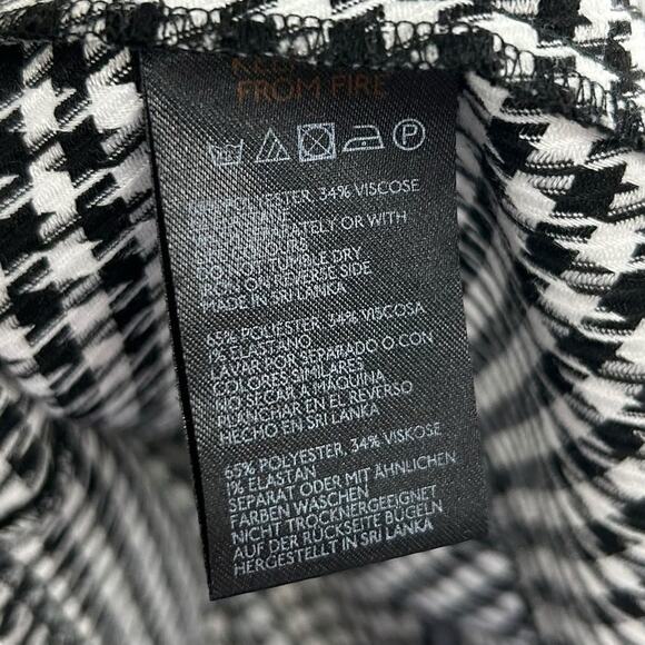 Urban Outfitters Black & White Houndstooth Checkered Mini Slip Dress Medium - Picture 4 of 7